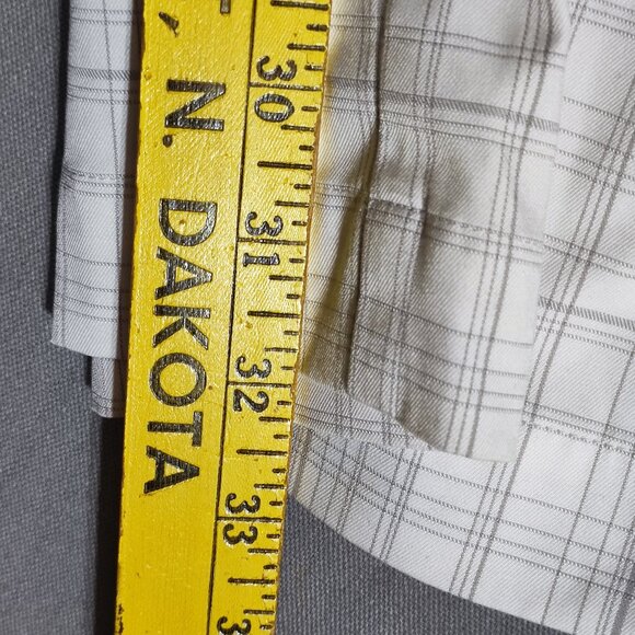 Under Armour Golf Pants men's 40X32 white grey check active wear polyester pants - Picture 12 of 13